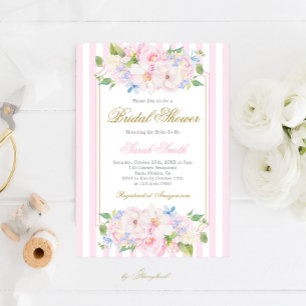 Invitation Fête des mariées préppie