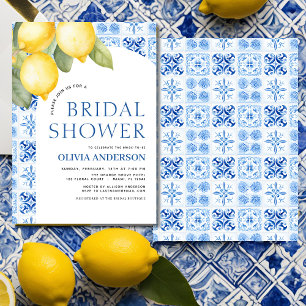 Invitation Fête des mariées principale de citron d'été