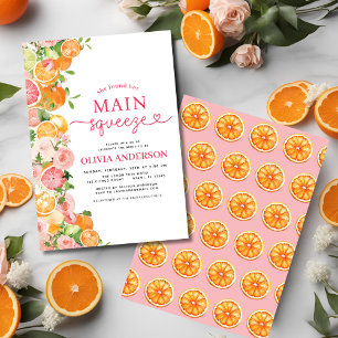 Invitation Fête des mariées principale de la taille d'agrumes