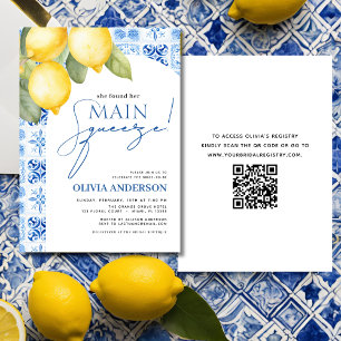 Invitation Fête des mariées principale de la taille du citron