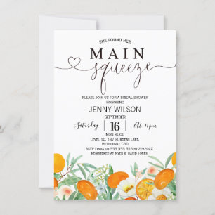 Invitation Fête des mariées principale de zézé orange Mandari