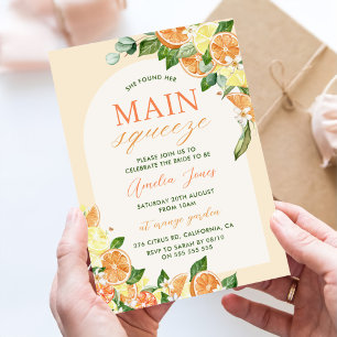 Invitation Fête des mariées principale des agrumes