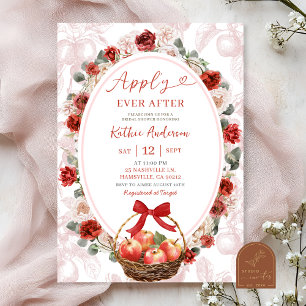 Invitation Fête des mariées Red Apple Toile Fall