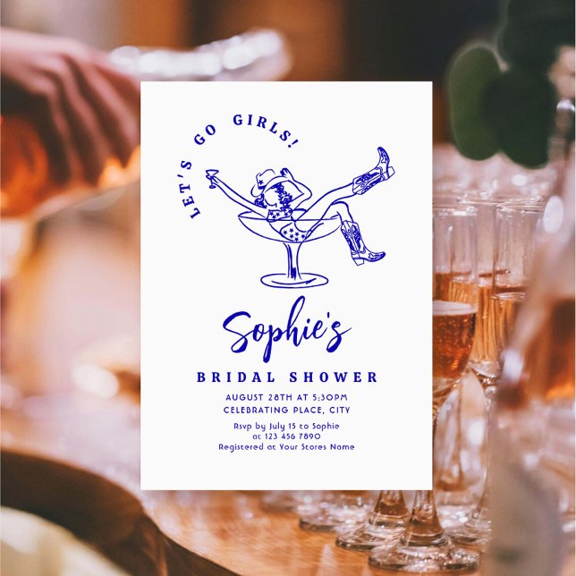 Invitation Fête des mariées rétro à griffes à main funky (Créateur téléchargé)