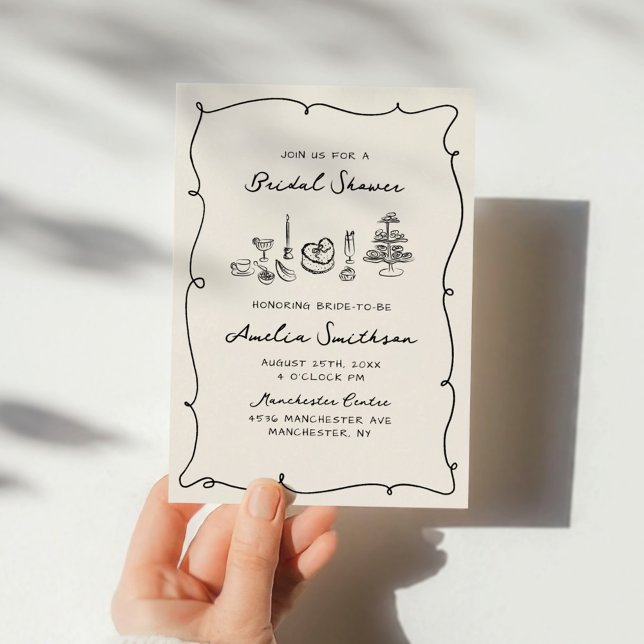 Invitation Fête des mariées Rétro Rétro Whimsical & Chic (Créateur téléchargé)