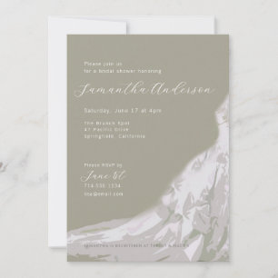 Invitation Fête des mariées robe gown Taupe