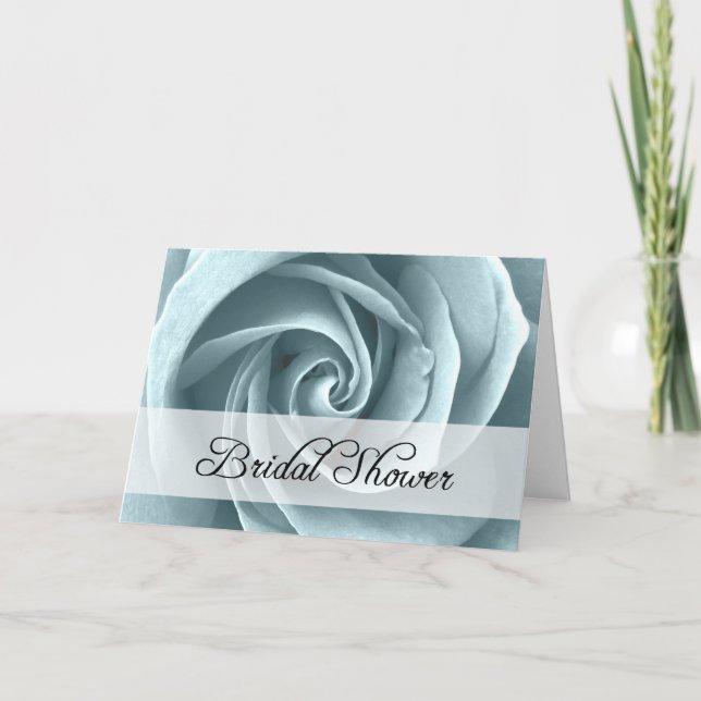 Invitation Fête des mariées : Rose bleu : (Devant)