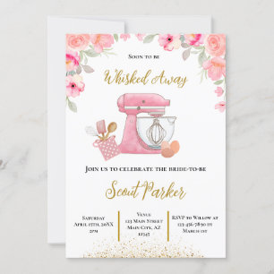Invitation Fête des mariées rose jetée