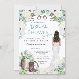 Invitation Fête des mariées Russe Western Cowgirl Boots