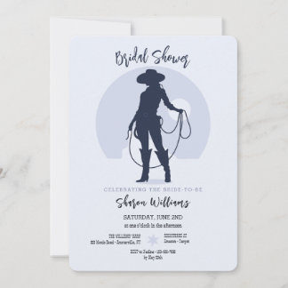 Invitation Fête des mariées Silhouette Cowgirl