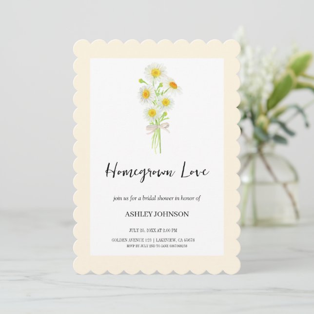 Invitation Fête des mariées simple de la chambre de PRINTEMPS (Debout devant)