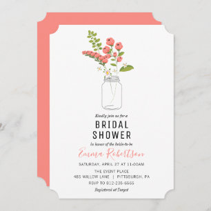 Invitation Fête des mariées Spring Bouquet de douche invitati