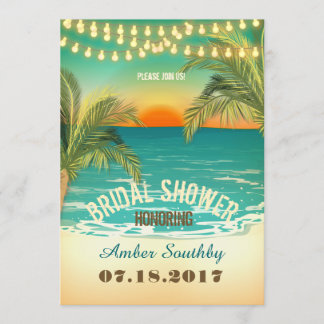 Invitation Fête des mariées Sunset Beach