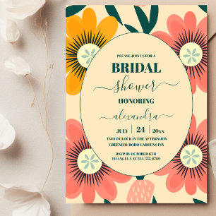 Invitation Fête des mariées super Retro Rose & Or