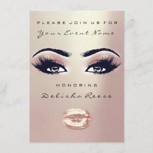 Invitation Fête des mariées Sweet 16e Rose Yeux Parties scint