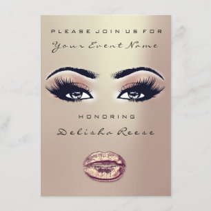 Invitation Fête des mariées Sweet 16th Kiss Lip Maquillage Ro