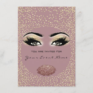 Invitation Fête des mariées Sweet 16th Kiss Maquillage Blush