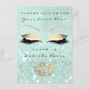 Invitation Fête des mariées Sweet 16th Mint Green Parties sci