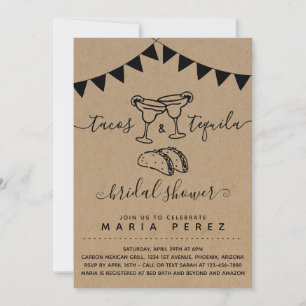Invitation Fête des mariées Tacos & Tequila Couples