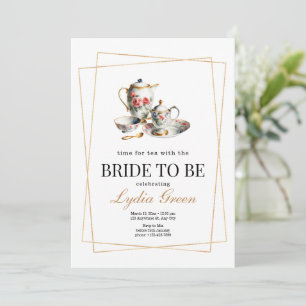 Invitation Fête des mariées Tea Party Temps pour Thé avec Bri