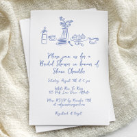 Fête des mariées tirée à la main par gribouillis l