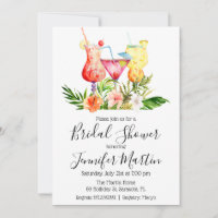 Fête des mariées tropicale Cocktail Boissons Invit