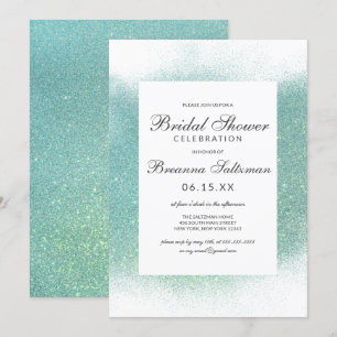 Invitation Fête des mariées Turquoise  de Parties scintillant