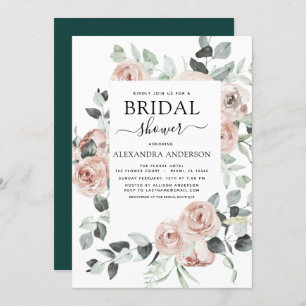 Invitation Fête des mariées verte d'Emeraude