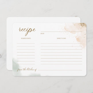 Invitation Fête des mariées verte or Eucalyptus Recette Invi