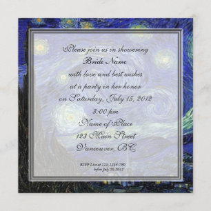 Invitation Fête des mariées, Vincent van Gogh, Starry Night