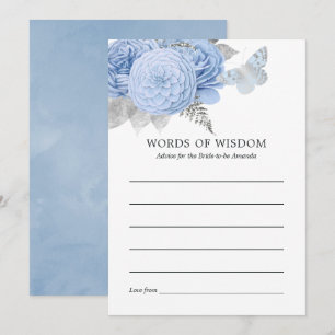 Invitation Fête des mariées Vintage bleu et or marine