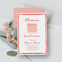 Fête des mariées vintage Cake Rose et Red Scribble
