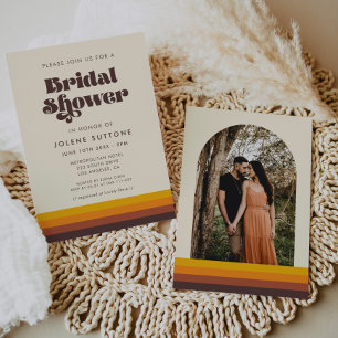 Invitation Fête des mariées Vintage des années 60 rétro