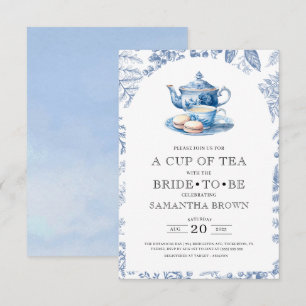 Invitation Fête des mariées vintage Elegant Tea Party