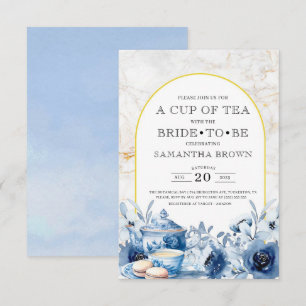 Invitation Fête des mariées vintage Elegant Tea Party