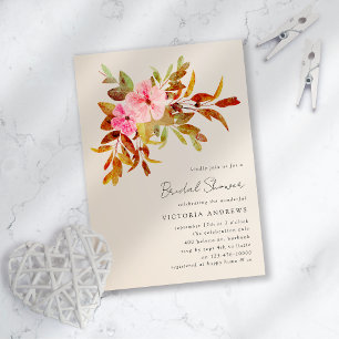 Invitation Fête des mariées vintage Florals