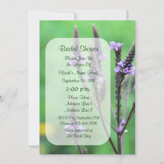 Invitation Fête des mariées violet vervain