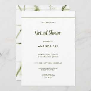 Invitation Fête des mariées virtuelle Shibori Watercolor mode