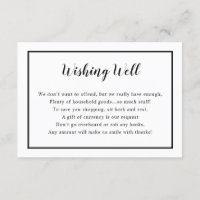 Fête des mariées Wishing well card | couleur perso