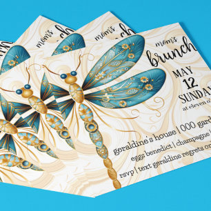 Invitation Fête des mères de libellules Brunch