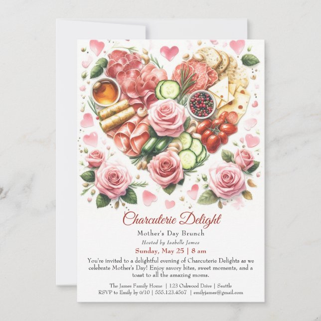 Invitation Fête des mères - Délice de Charcuterie (Devant)