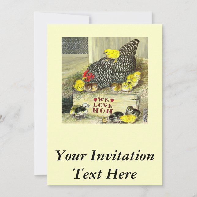 Invitation Fête des mères : Nous aimons maman ! (Devant)