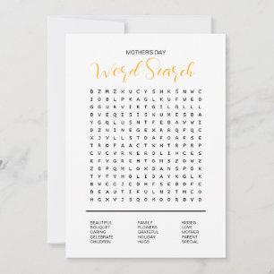 Invitation Fête des mères Recherche de mots