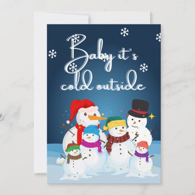 Invitation Fête des neiges de Snowman (Devant)