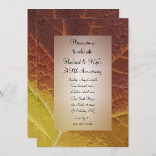 Invitation Fête des nuances de la feuille d'automne Mariage A