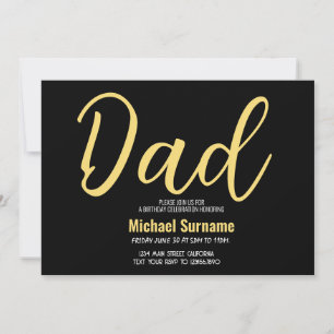 Invitation Fête des Pères simple pour l'anniversaire de Papa