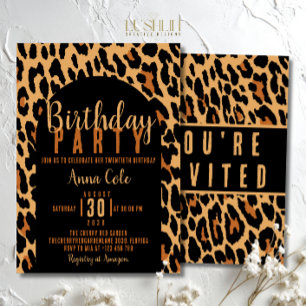 Invitation Fête des Posters de animaux sauvages Anniversaire 