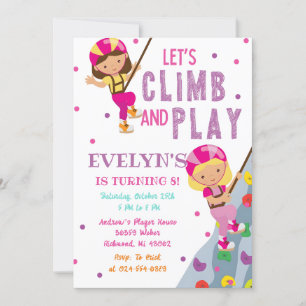 Invitation Fête d'Escalade de Roche Personnalisée