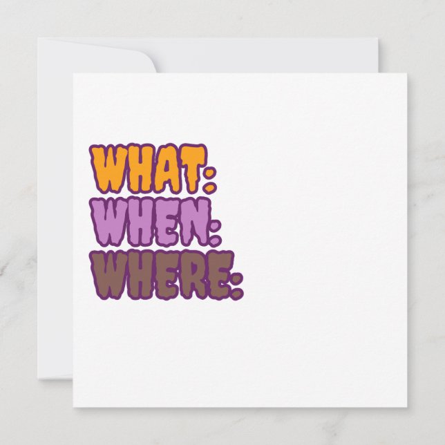 Invitation Fête d'Espooky drôle Toile d'araignée effrayante (Dos)