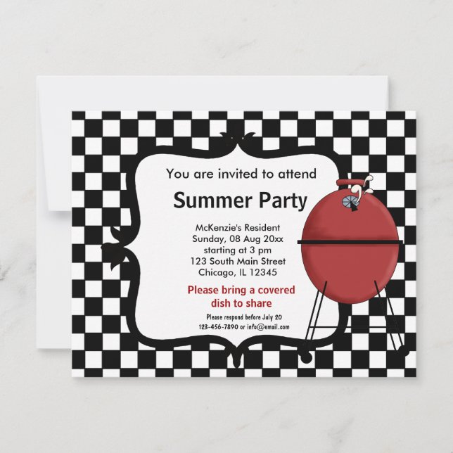 Invitation Fête d'été (Devant)